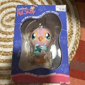 2006 Littlest Pet Shop Bird Holiday Christmas Ornament Parakeet NIB Retired